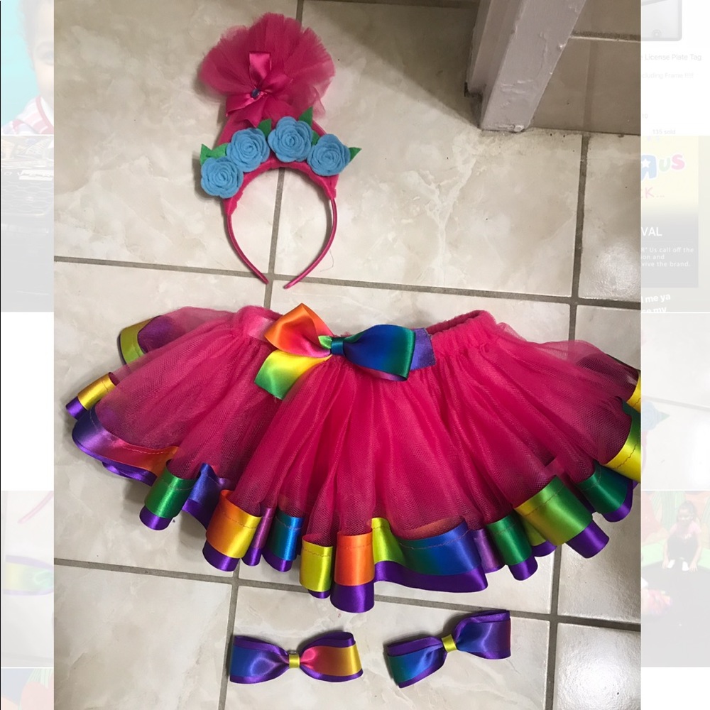 Trolls Birthday Tutu set